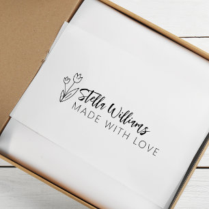 Tampon Auto-encreur Script graphique Tulip fait avec amour