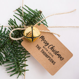 Tampon Auto-encreur Script moderne Joyeux Noël Famille Vacances Cadeau