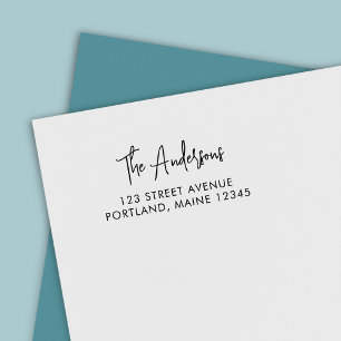 Tampon Auto-encreur Script moderne tendance Nom Adresse de retour