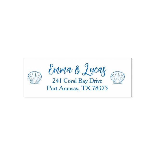 Tampon Auto-encreur sea shell (Design)