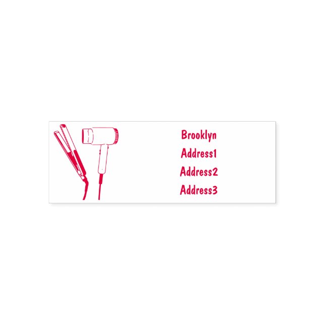 Tampon Auto-encreur Sèche-cheveux & lisseuse-cheveux illustration (Design)