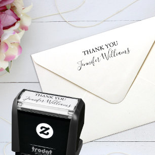 Tampon Auto-encreur Signature de script personnalisée Merci personnali