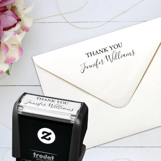Tampon Auto-encreur Signature de script personnalisée Merci personnali (Créateur téléchargé)