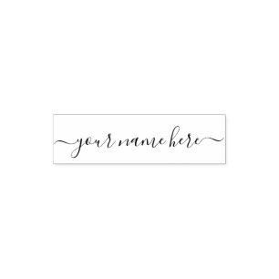 Tampon Auto-encreur Signature manuscrite Script nom simple ici