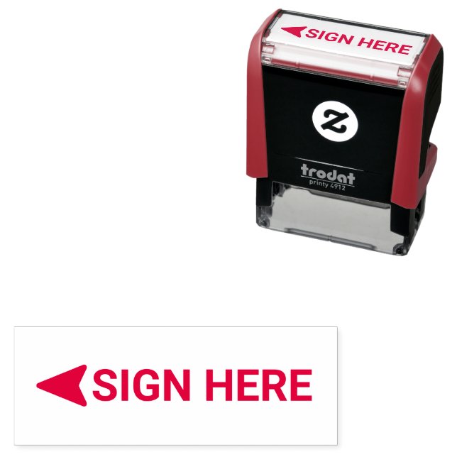 Tampon Auto-encreur Signer ici Signature du contrat d'entreprise (En situation)