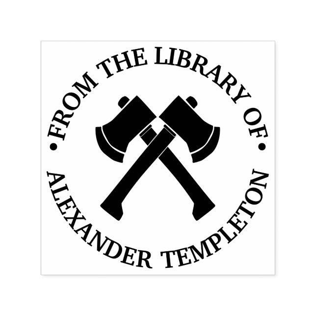 Tampon Auto-encreur Silhouette Axe Traversé Throwing Sport Library (Design)