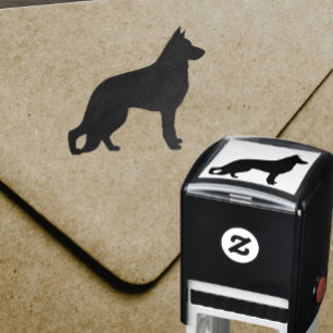 Tampon Auto-encreur Silhouette de chien de berger allemand