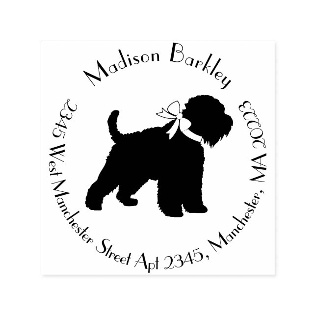 Tampon Auto-encreur Silhouette de chien de Terrier (Design)
