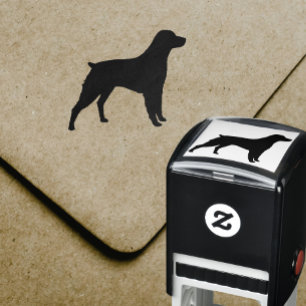 Tampon Auto-encreur Silhouette de la race bretonne des chiens espagnol