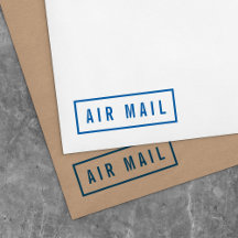 Simple Bordure Gras Bleu Courrier Avion