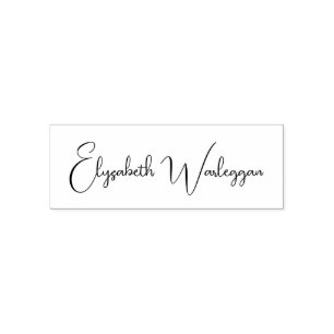 Tampon Auto-encreur Simple Élégant Minimaliste #42 Nom du script uniqu