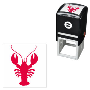 Tampon Auto-encreur Simple Homard Fruits de mer Nautique