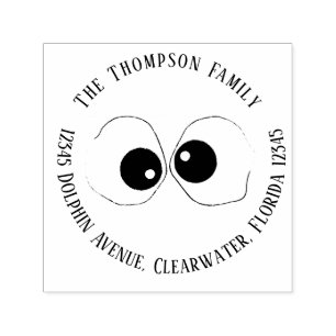 Tampon Auto-encreur Simple moderne Funny Goofy Eyes Whimsical