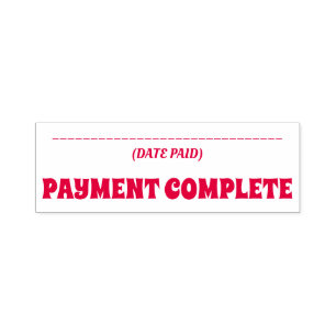 Tampon Auto-encreur Simple "PAIEMENT COMPLET" Timbre en caoutchouc
