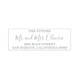 Tampon Auto-encreur Simple Script Elegant Mariage Adresse de retour