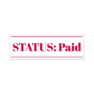 Tampon Auto-encreur Simple "STATUT : Payé" Timbre en caoutchouc