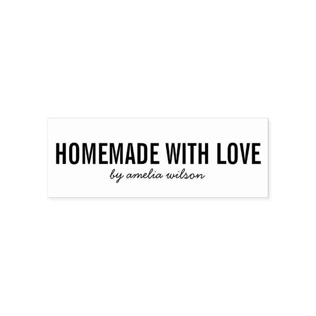 Tampon Auto-encreur Simple Stylish Personalize Homemade with Love (Design)
