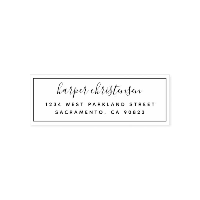Tampon Auto-encreur Simple Sweet manuscrit Script Adresse de retour (Design)