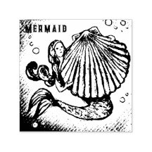 Sirène avec dessin de coquille de mer