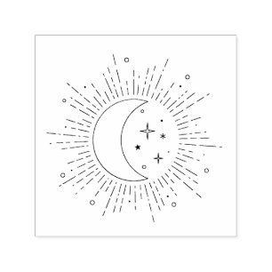 Tampon Auto-encreur Soleil et Lune
