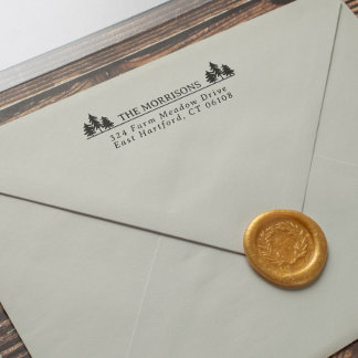 Tampon Auto-encreur Spruces Rustic Nom et adresse de retour