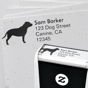 Tampon Auto-encreur Staffordshire Bull Terrier Dog Adresse de retour