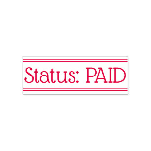 Tampon Auto-encreur Statut minimal: PAID" Timbre en caoutchouc