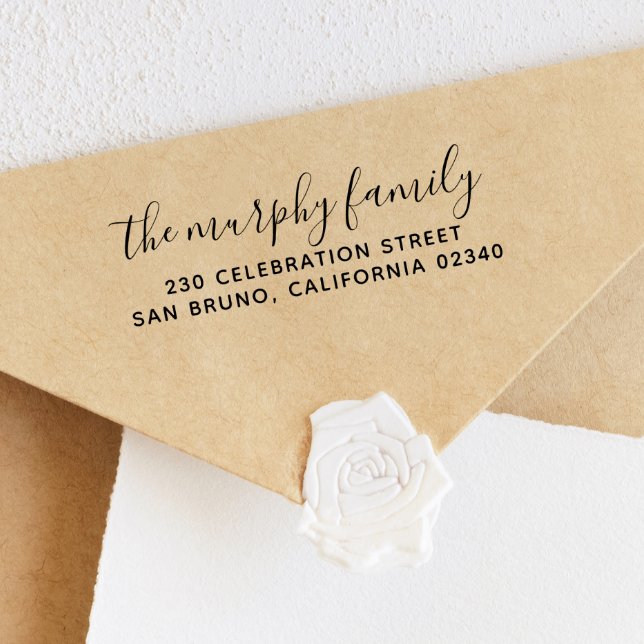 Tampon Auto-encreur Styish Modern Bold Adresse de retour (Rubber Stamp Mock-up)