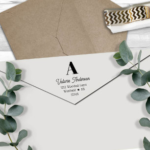 Tampon Auto-encreur Style Chic Grande Adresse de retour initiale