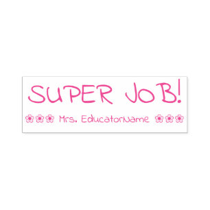 Tampon Auto-encreur "SUPER JOB !" Timbre en caoutchouc de l'enseignant