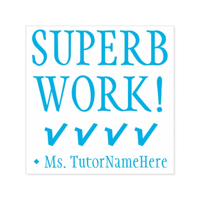 Tampon Auto-encreur "SUPERBE TRAVAIL !" Timbre en caoutchouc de marqua (Design)