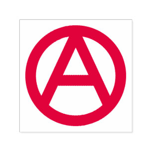 Tampon Auto-encreur Symbole rouge d'anarchiste d'anarchie