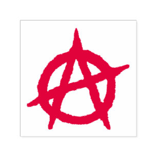 Tampon Auto-encreur Symbole rouge d'anarchiste d'anarchie
