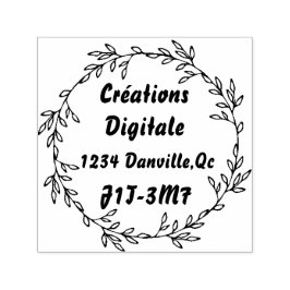 Tampon Auto-encreur  Tampon auto-encreur rond charmant 