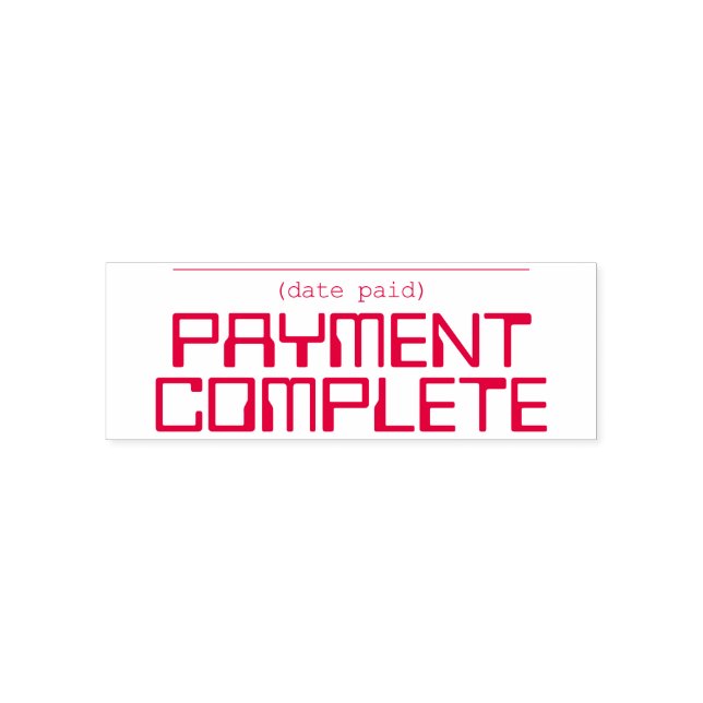 Tampon Auto-encreur Tampon en caoutchouc de base "PAIEMENT COMPLET" (Design)
