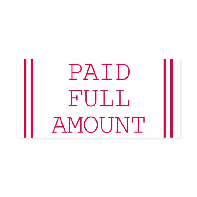 Tampon Auto-encreur Tampon en caoutchouc "PAIÉ À PLEIN MONTANT" (Design)