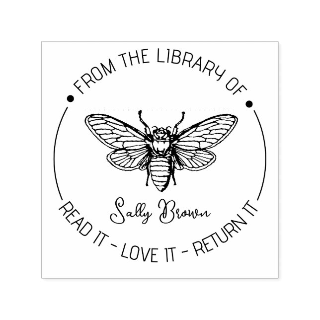 Tampon Auto-encreur Tampon livre bibliothèque livre livre BEE personna (Design)