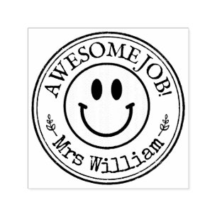 Tampon Auto-encreur Teacher Smile Emoji Custom