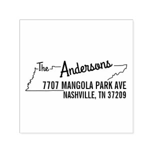 Tampon Auto-encreur Tennessee Adresse de retour Timbre auto-allumage