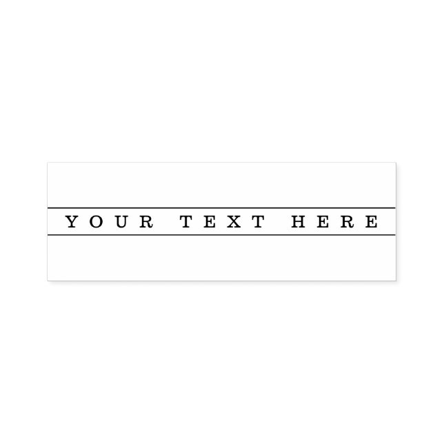 Tampon Auto-encreur Texte Simple Et Bandes Minces (Design)