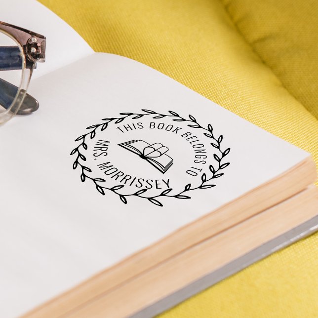 Tampon Auto-encreur This Book Belong (This Book Belongs To Personalized Self-inking Stamp)