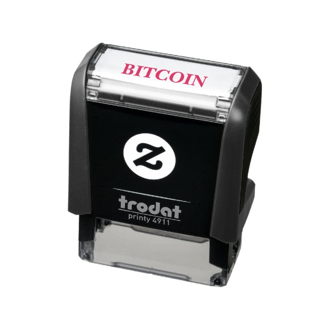 Tampon Auto-encreur timbre auto-écriture bitcoin (Produit)
