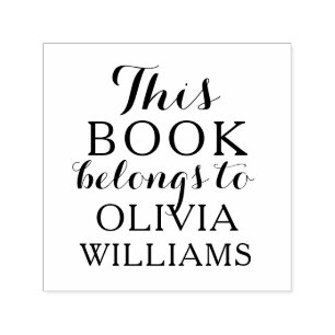 Tampon Auto-encreur Timbre auto-encastré Ce livre appartient à