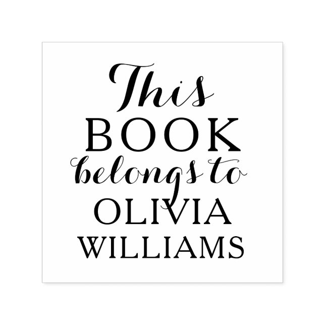 Tampon Auto-encreur Timbre auto-encastré Ce livre appartient à (Design)