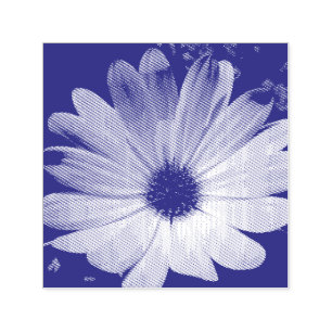 Tampon Auto-encreur Timbre auto-encollé à fleur marguerite violette