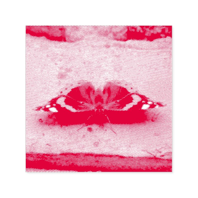 Tampon Auto-encreur Timbre auto-encre papillon de l'amiral rouge (Design)