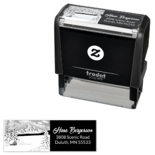 Tampon Auto-encreur Timbre auto-encreur avec adresse pour un hiver mer