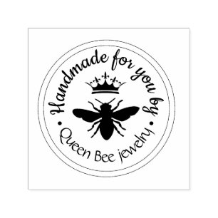 Tampon Auto-encreur timbre autocollant du logo queen bee