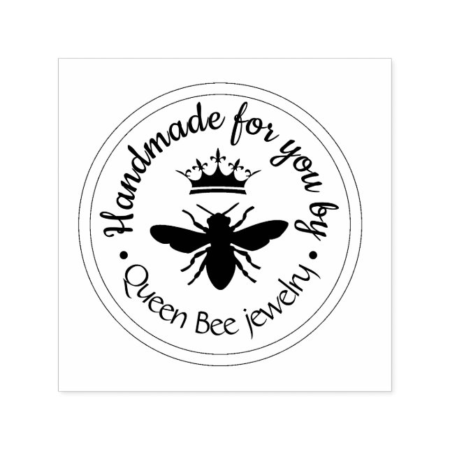 Tampon Auto-encreur timbre autocollant du logo queen bee (Design)