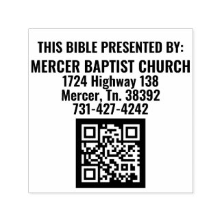 Tampon Auto-encreur Timbre automatique de l'église Mercer Baptist